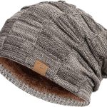 Vgogfly Slouchy Beanie for Men Winter Hats for Guys Cool Beanies Mens Lined Knit Warm Thick Skully Stocking Binie Hat
